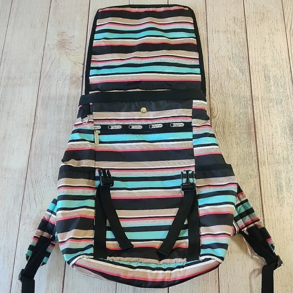 LeSportsac Tennis Stripe Journey Backpack Large NWT